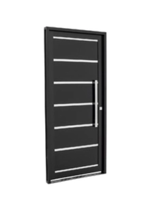 Porta Pivotante Preta 110X215cm Direita Haiala